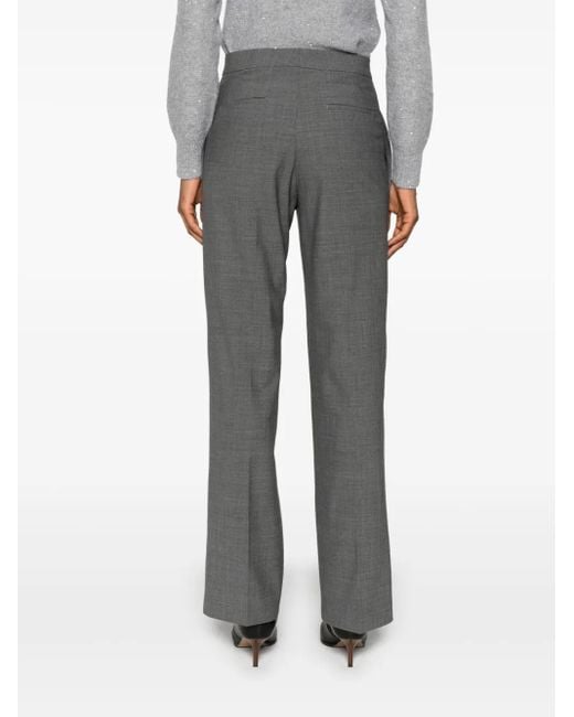 Fabiana Filippi Gray Pressed Crease Straight-Leg Trousers