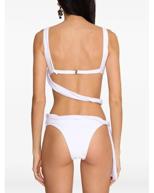 Amir Slama White Twisted Bikini