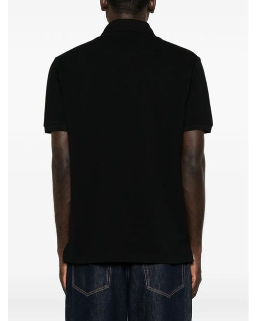Etro Black Polo With Pegasus Embroidery for men