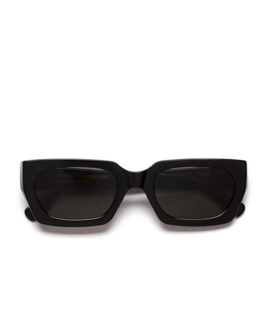 Retrosuperfuture Black Rectangle-Frame Sunglasses