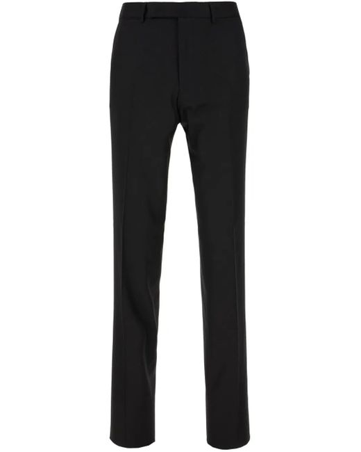 Zegna Plooibroek Met Toelopende Pijpen in het Black voor heren