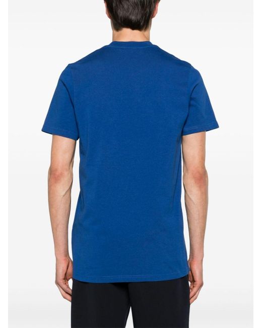 Camiseta con parche del logo Moncler de hombre de color Blue