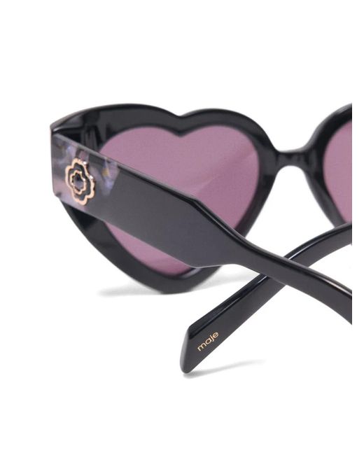 Maje Purple Heart-Shaped Sunglasses