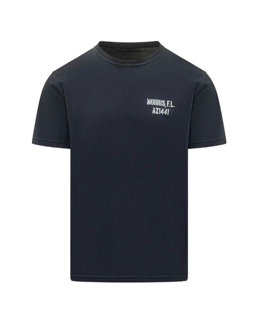 Bl'ker Blue Graphic-Print T-Shirt for men