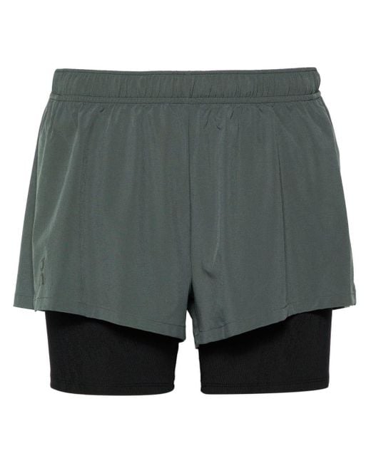 On Shoes Gray Energy Pace Lauf-Shorts