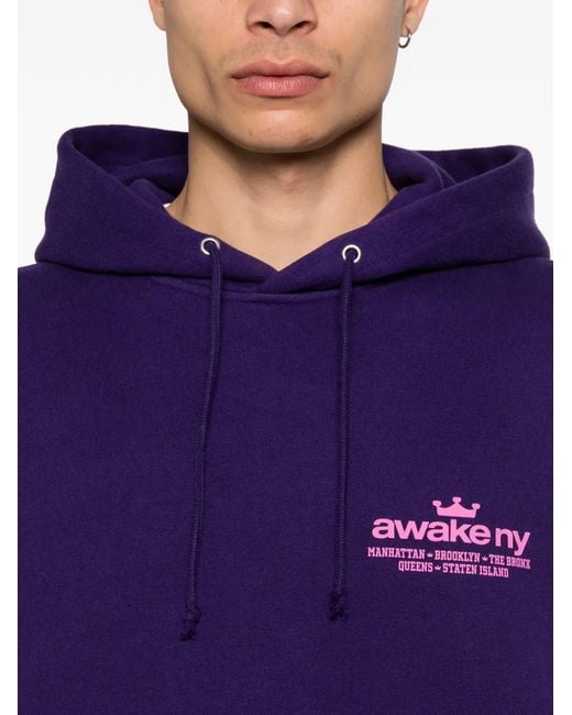 AWAKE NY Purple Sweat À Capuche À Logo Good Everywhere for men