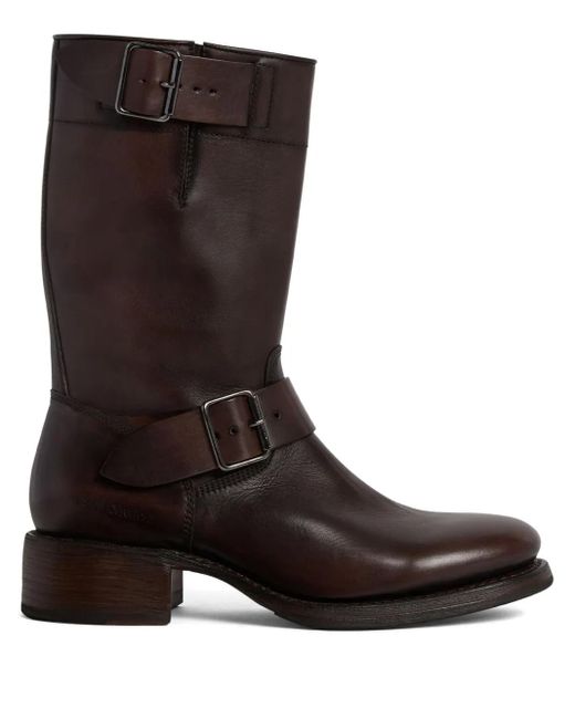 DSquared² Brown Harley Leather Boots for men