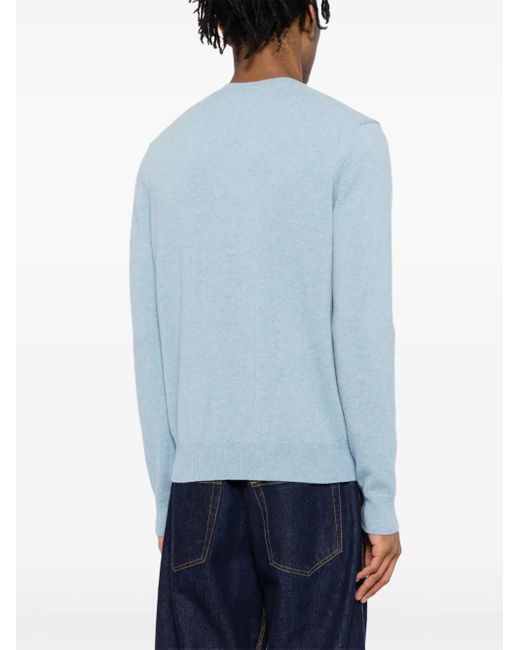 COMME DES GARÇONS PLAY Blue Wool Cardigan