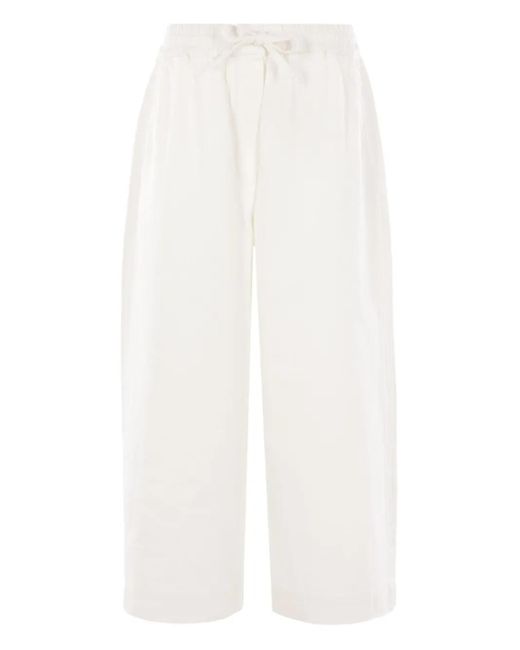 Loewe Cropped Broek in het White