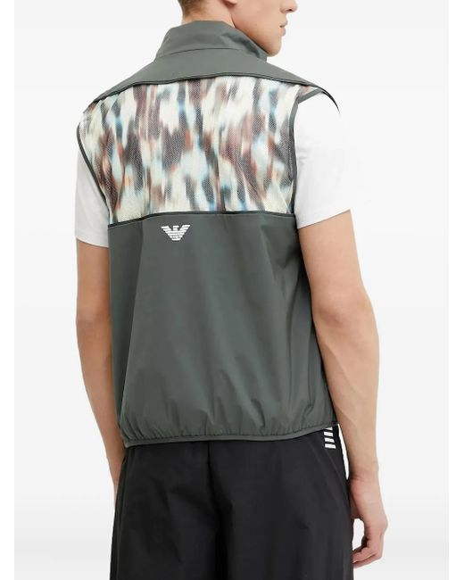 Veste Zippée À Patch Logo EA7 pour homme en coloris Gray