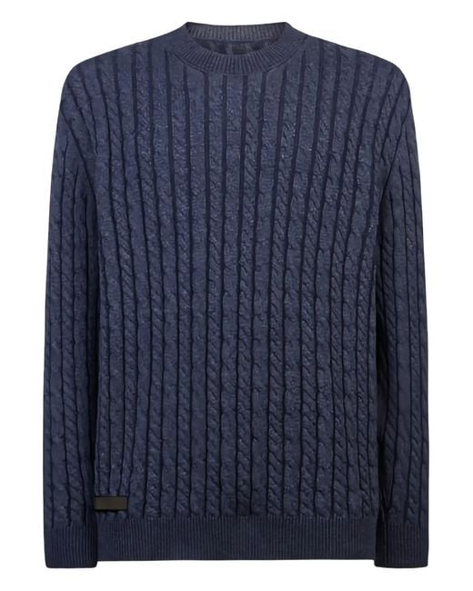 Sease Blue Cable-Knit Sweater for men