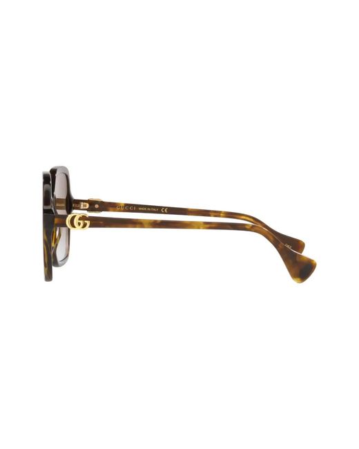 Gucci Brown Logo-Detail Sunglasses