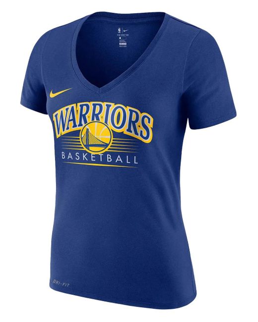 メンズ Nike Wonba Golden State Warriors Vネックtシャツ Blue