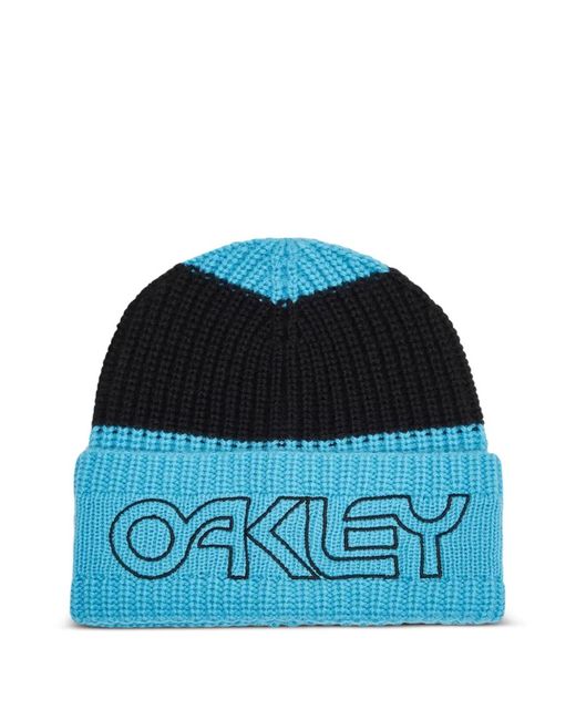 Oakley Blue Tnp Turn-Up Cuff Beanie for men