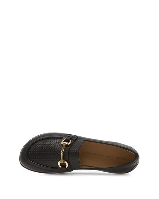 Be Lenka Black Divella Horsebit Woven-Panel Sneakers