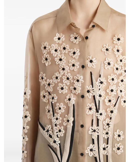 Khaite Natural Floral Argo Shirt