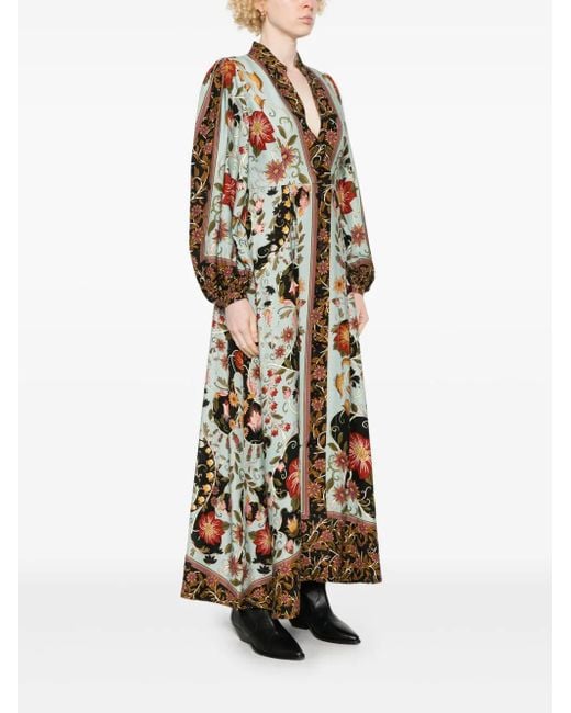 blue flowing beauty maxi dress Blue Flowing Beauty Long Sleeve Midi Dress