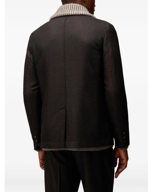 RETORI Black Single-Breasted Flannel Blazer for men