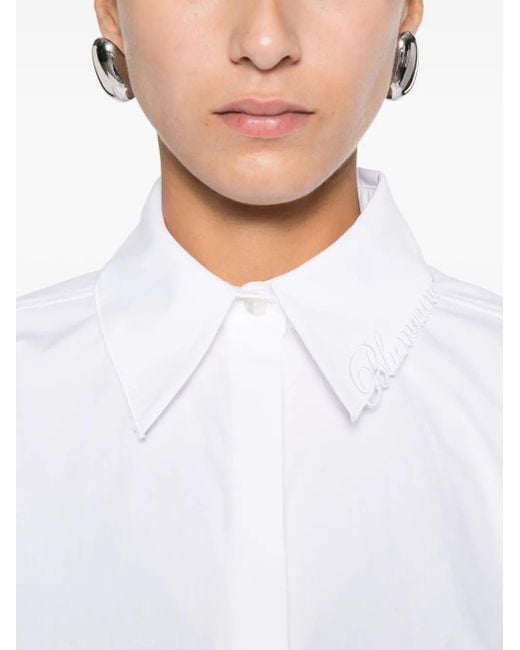 Blumarine White Cotton Shirt