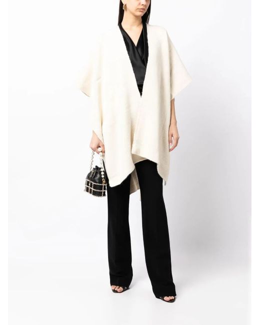 Voz White Solid Alpaca Duster