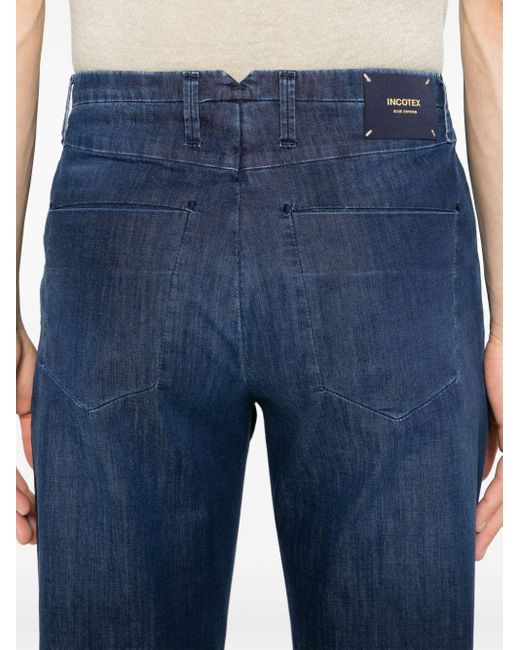 Incotex Halbhohe Slim-Fit-Jeans in Blue für Herren