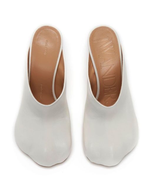 J.W. Anderson White Paw Mules 90mm