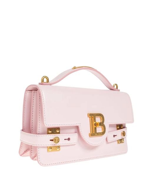 Balmain Pink 24 B-Buzz Leather Cross Body Bag