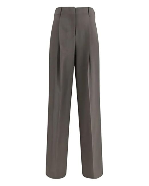 P.A.R.O.S.H. Gray Plissierte Hose