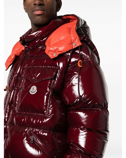 Moncler Red Detachable-sleeves Puffer Jacket for men