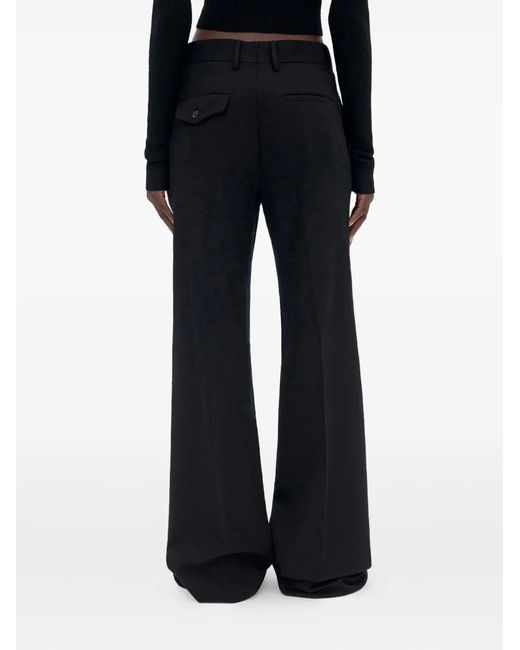 Ann Demeulemeester Black Maaike Pressed-Crease Flared Trousers