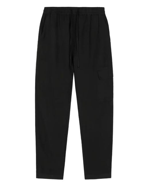 Homies Marbella Black Drawstring Cargo-Pocket Trousers for men