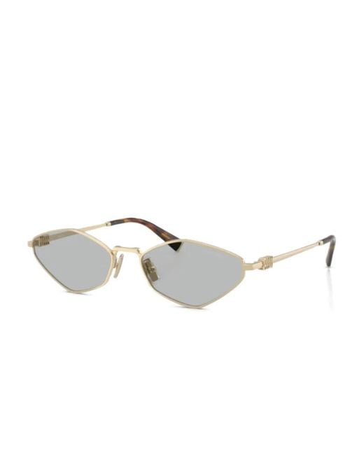 Miu Miu Metallic Hexagonal Frame Sunglasses