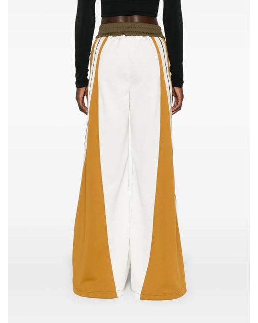 Palm Angels Brown Logo-Embroidered Colourblock Track Pants
