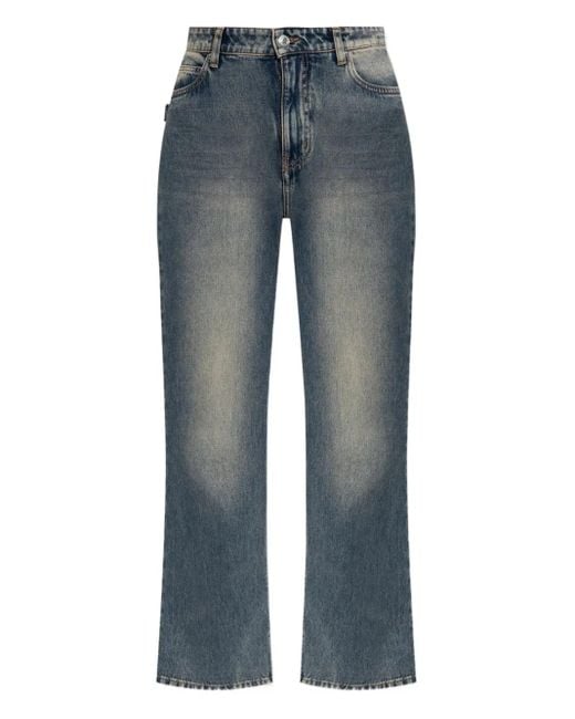 Zadig Voltaire Women's Blue Faded Straight-Leg Jeans