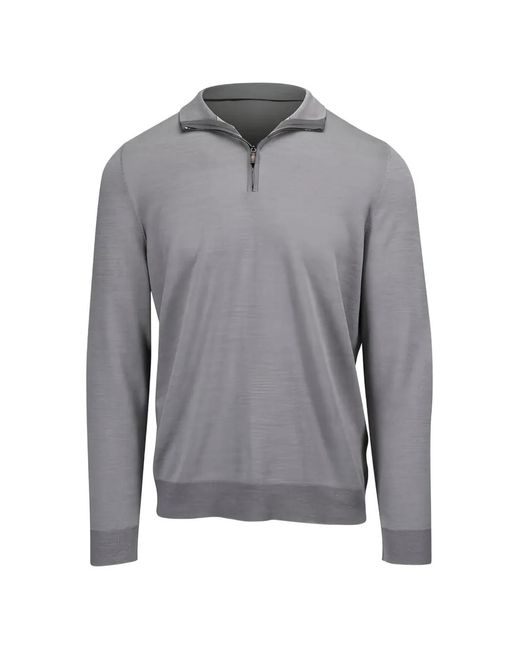 Colombo Gray Half-Zip Sweater for men