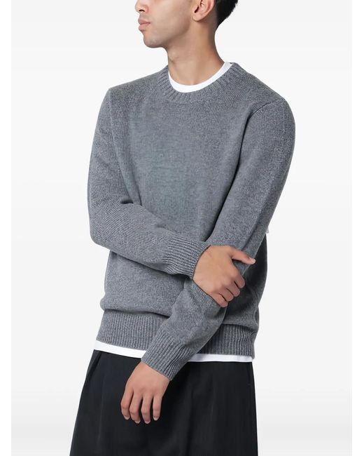 Soft Goat Gray Crew-Neck Jumper for men