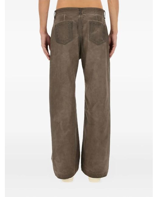 Rick Owens Brown Geth Side-Stripe Cotton Jeans for men