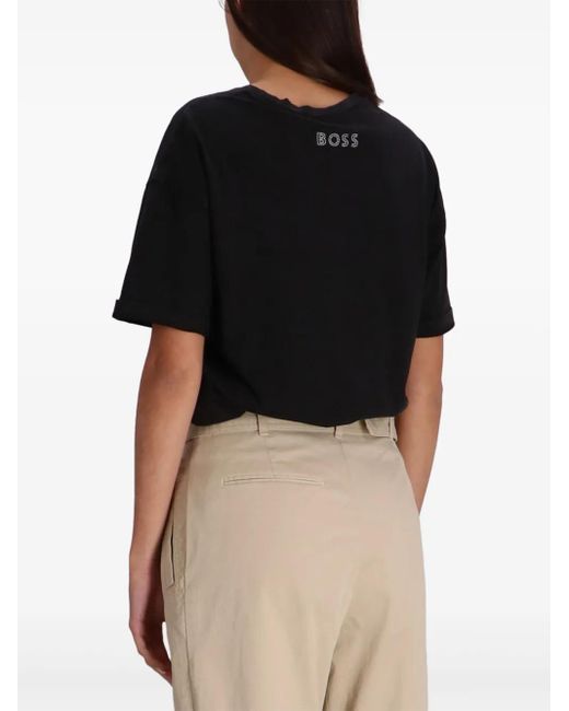 Boss Black Logo-Embellished T-Shirt