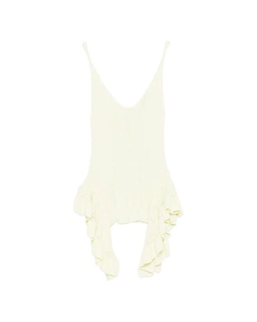 Blumarine White V-Neck Top