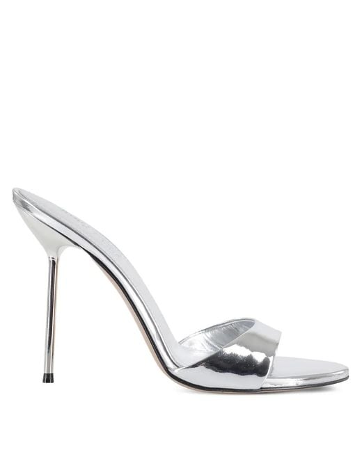 Paris Texas White Lidia Leather Mules