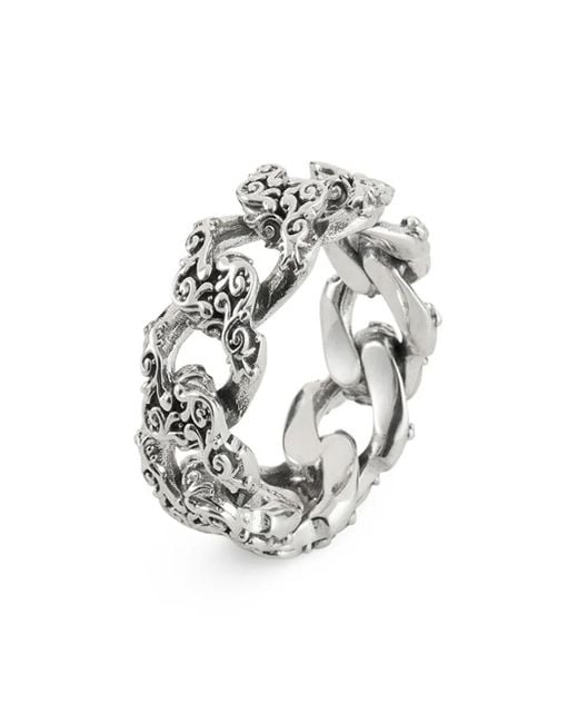 Anello Con Finitura Spazzolata di Emanuele Bicocchi in White
