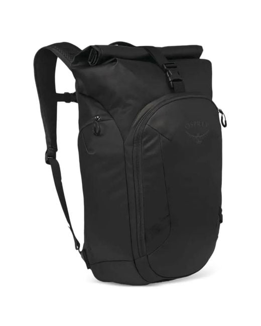 Osprey Black Roll-Top Backpack for men