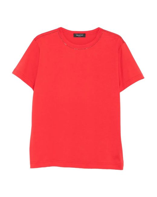 Fabiana Filippi Red Crew-Neck T-Shirt