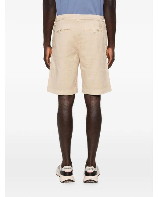 Jacob Cohen Natural Logo-Patch Shorts for men