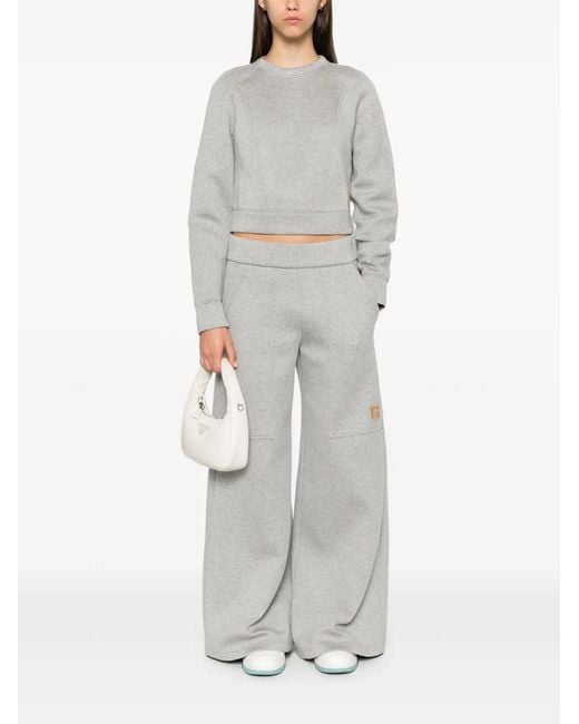 Chiara Ferragni White Logo-Patch Sweater