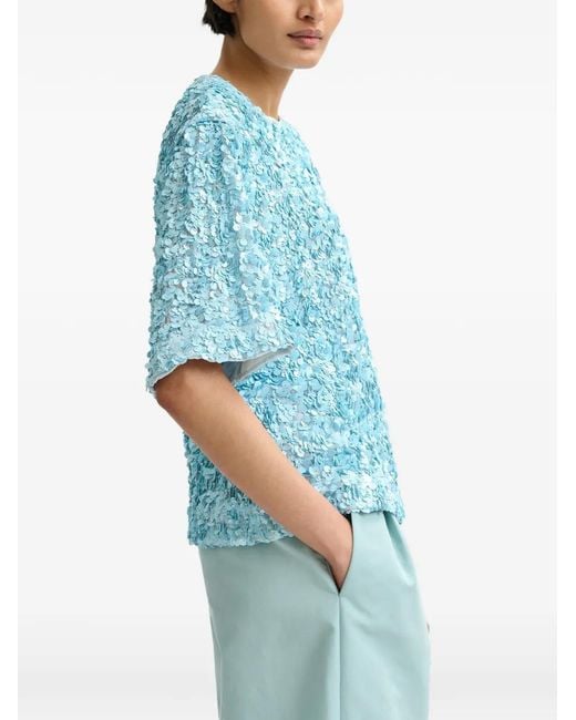 Essentiel Antwerp Blue Sequin Blouse