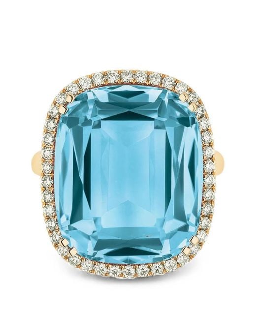 Goshwara Blue Gossip Topaz And Diamond Ring