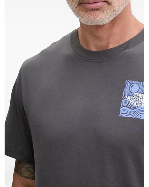 The North Face Gray Graphic-Print T-Shirt
