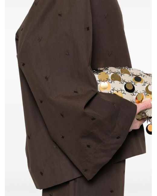 The Attico Vネック ブラウス Brown