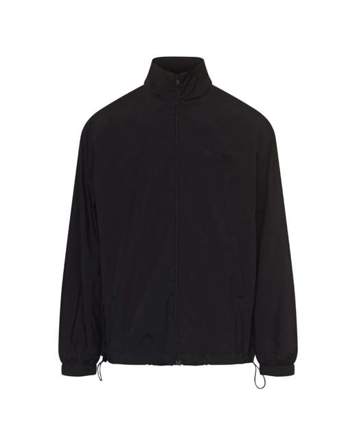MM6 by Maison Margiela Black Nylon Zip Jacket for men